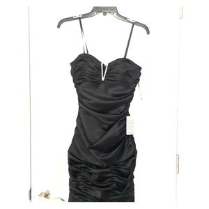 NWT Black Adriana Papell Strapless Dress in Size 2